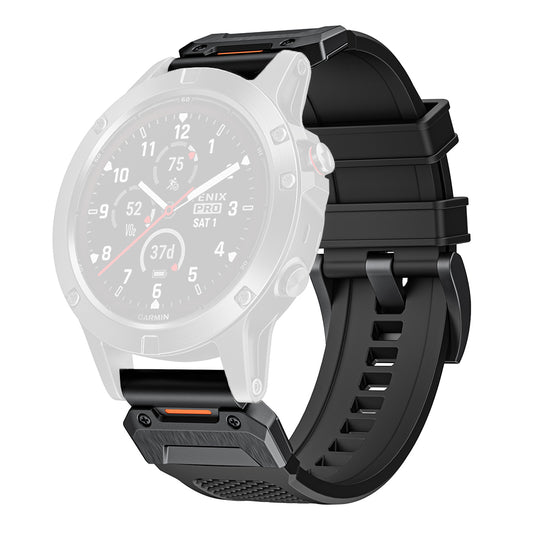 Каишка Techsuit W068 за Garmin Watch Fenix / Forerunner Series, 22mm, Черна