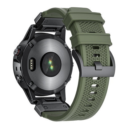 Каишка Techsuit W068 за Garmin Watch Fenix Series, 26mm, Черно-оранжева