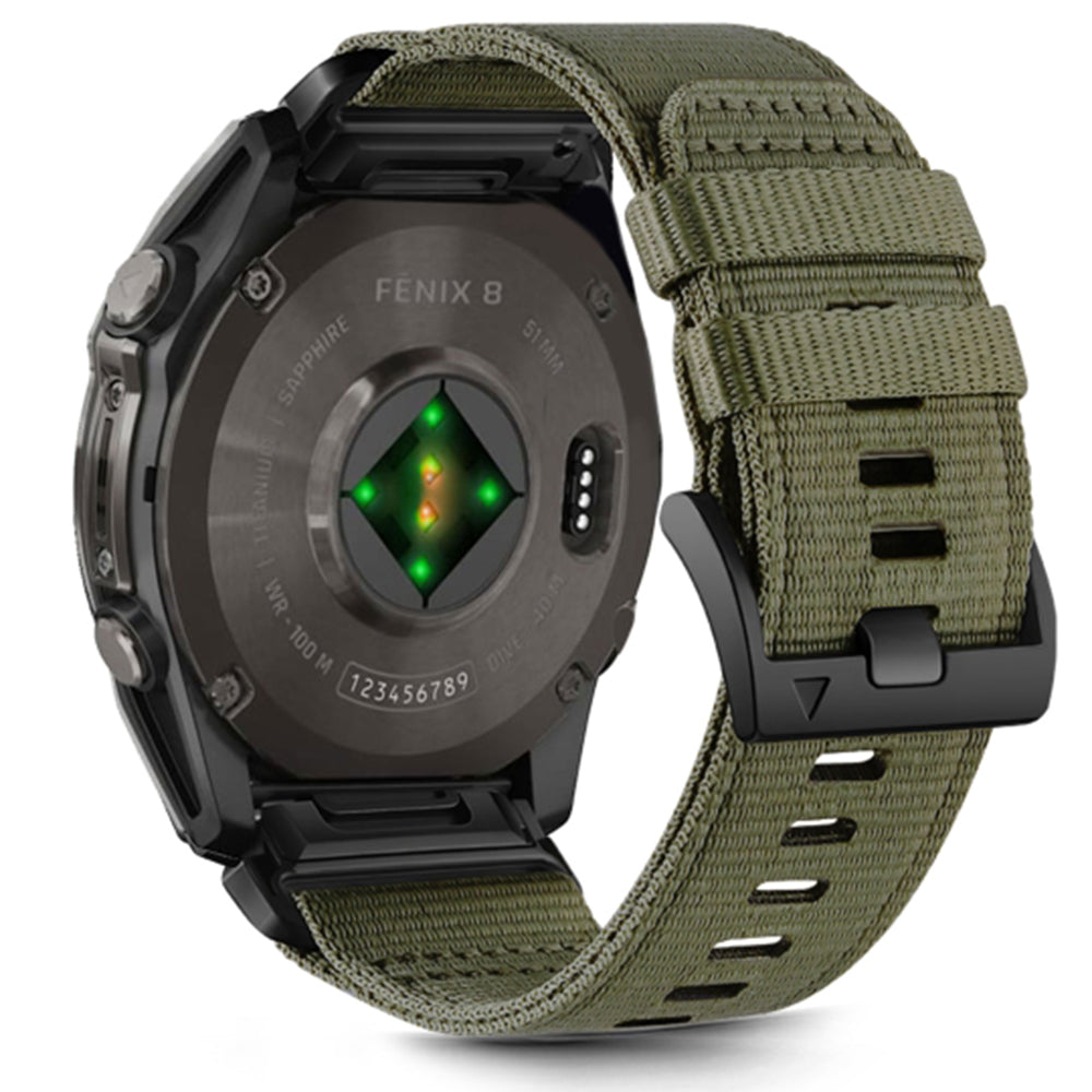 Каишка Techsuit W070 за Garmin Watch Fenix / Forerunner Series, 22mm, Тъмнозелена