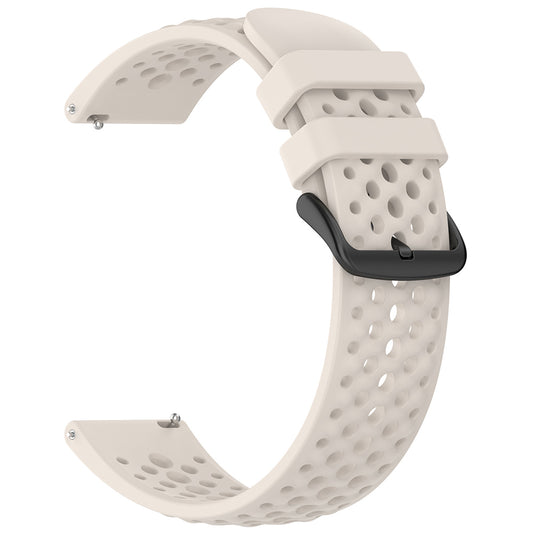 Каишка Techsuit W083 за Amazfit Watch / Samsung Watch Series, 22mm, Бяла