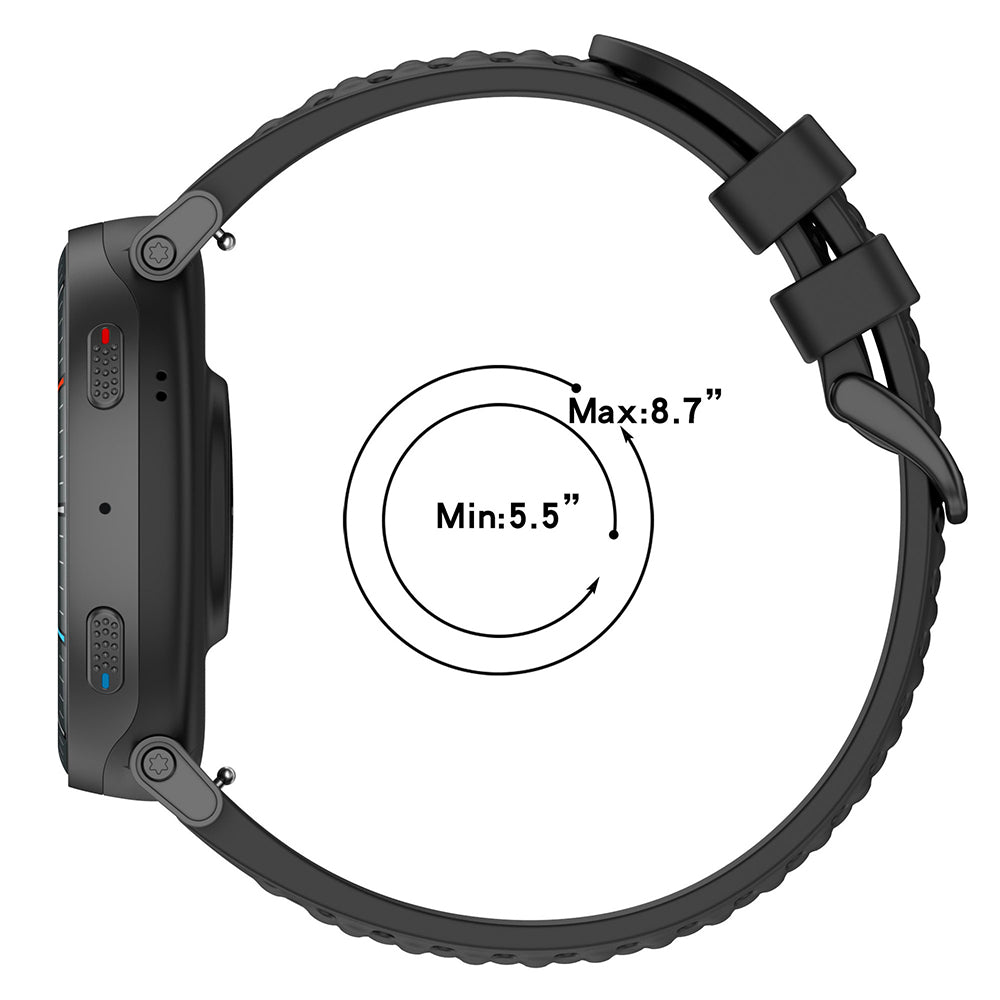 Каишка Techsuit W083 за Amazfit Watch / Samsung Watch Series, 22mm, Черна