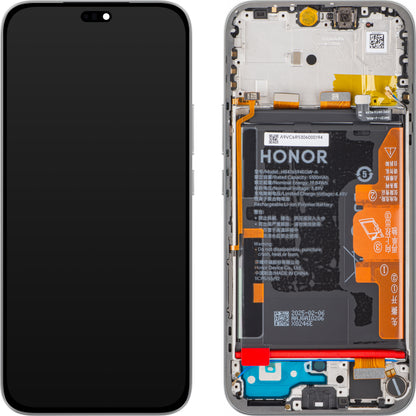 Дисплей с тъчскрийн Honor 400 Lite, с рамка и батерия, Сив (Velvet Grey), Сервизен пакет 0235ANTA