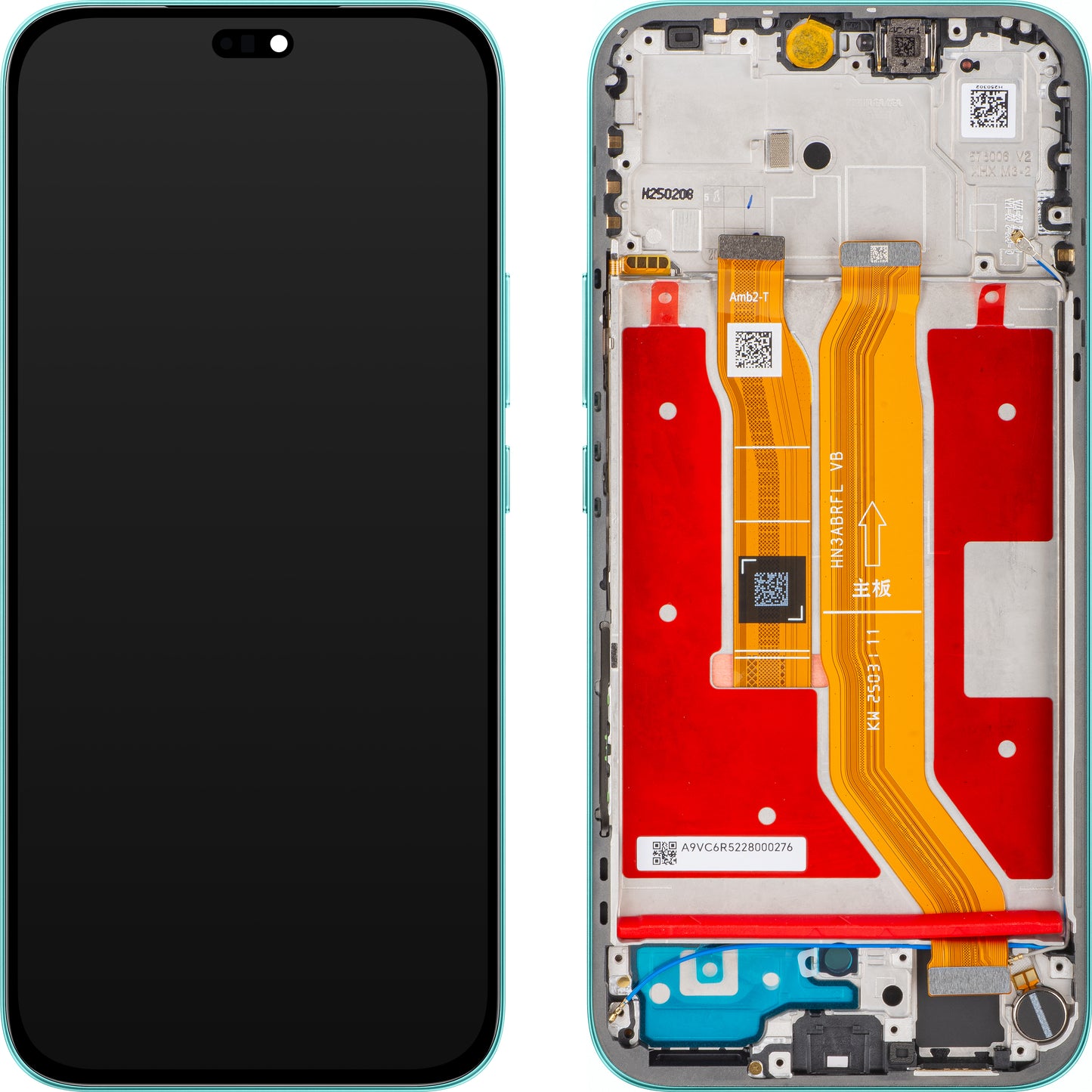 Дисплей с тъчскрийн Honor 400 Lite, с рамка, зелен (Marrs Green), Service Pack 0235ANTH