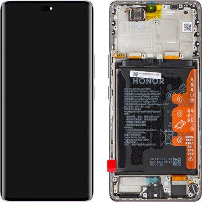 Дисплей с тъчскрийн Honor Magic7 Lite, с рамка и батерия, Лилав (Titanium Purple), Service Pack 0235AMQR