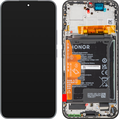 Дисплей с тъчскрийн Honor 400, с рамка и батерия, черен (Midnight Black), Service Pack 0235APNM