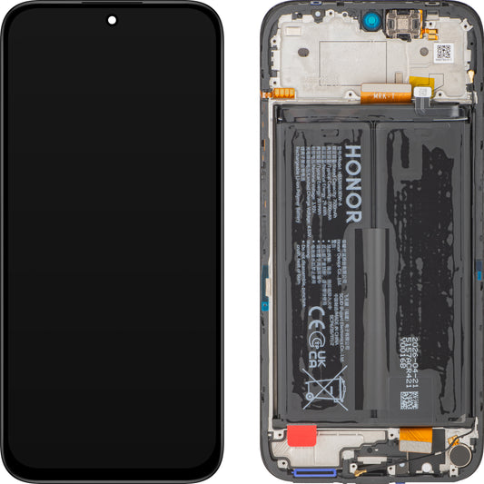 Дисплей с тъчскрийн Honor 600 Smart, с рамка и батерия, черен (Velvet Black), Service Pack 0235AUEV