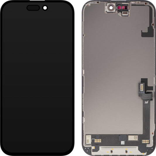 Дисплей с тъчскрийн JK за Apple iPhone 16, с рамка, версия LCD In-Cell IC Movable, черен