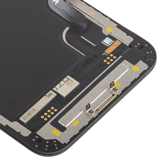 JK Тъчскрийн дисплей за Apple iPhone 12 mini, с рамка, версия с вграден LCD дисплей, черен