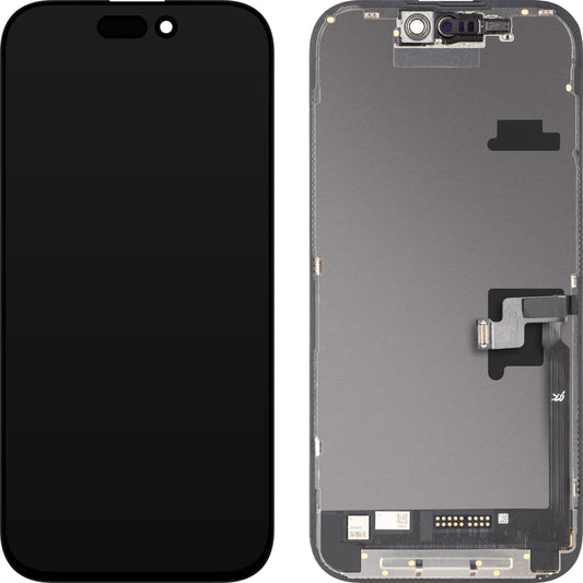 Дисплей с тъчскрийн JK за Apple iPhone 16 Pro, с рамка, версия LCD In-Cell IC Movable, черен