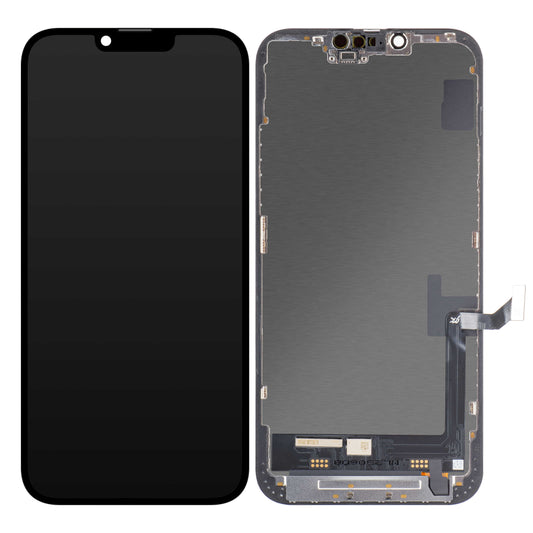 Сензорен дисплей JK за Apple iPhone 14 Plus, с рамка, версия с вграден LCD дисплей, черен