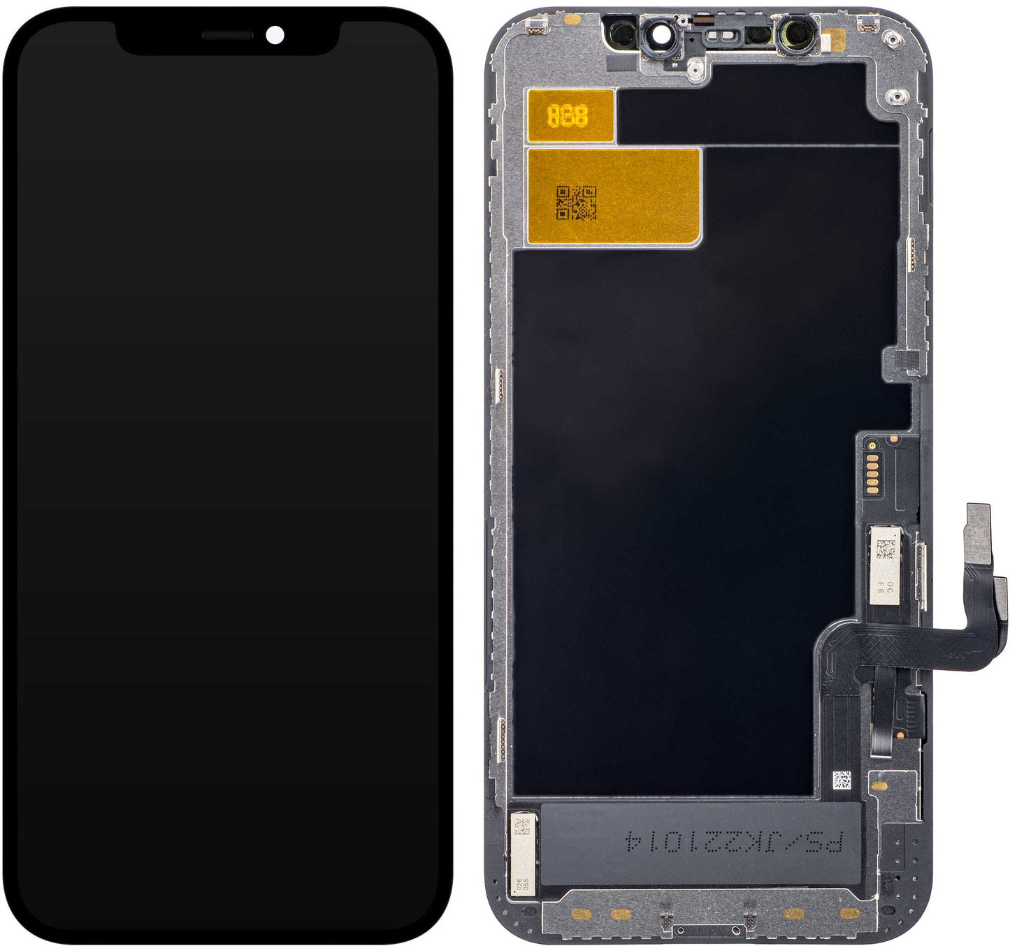 Дисплей с тъчскрийн JK за Apple iPhone 12 / 12 Pro, с рамка, LCD версия In-Cell IC Movable, черен