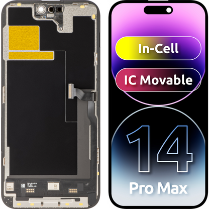 JK Сензорен дисплей за Apple iPhone 14 Pro Max, с рамка, версия с подвижен LCD дисплей, черен