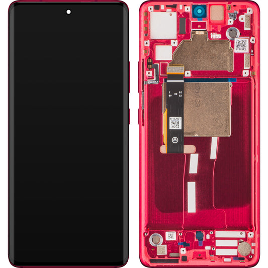 Тъчскрийн дисплей Motorola Edge 30 Fusion, с рамка, червен (Viva Magenta), сервизен пакет 5D68C22034