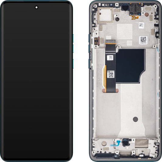 Тъчскрийн дисплей Motorola Edge 40 Neo, с рамка, L3 версия, син (Caneel Bay), сервизен пакет 5D68C23160