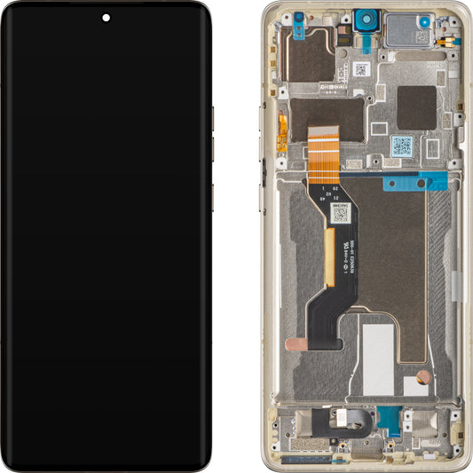 Тъчскрийн дисплей Motorola Edge 50 Ultra, с рамка, бежов (Nordic Wood), сервизен пакет 5D68C24484