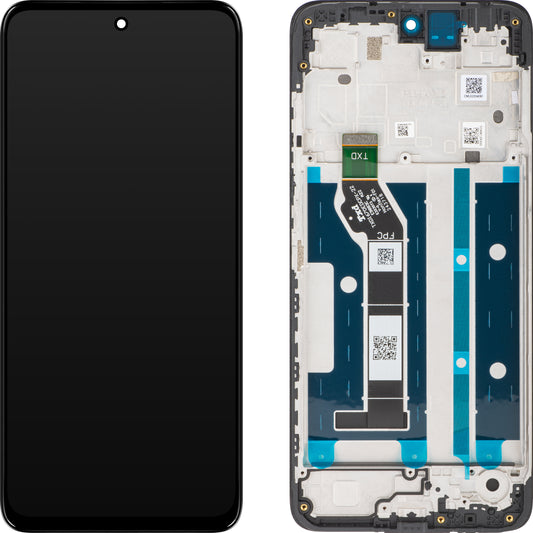 Motorola Moto Moto E15 / G05 Тъчскрийн дисплей с рамка, черен, сервизен пакет 5D68C29300 
