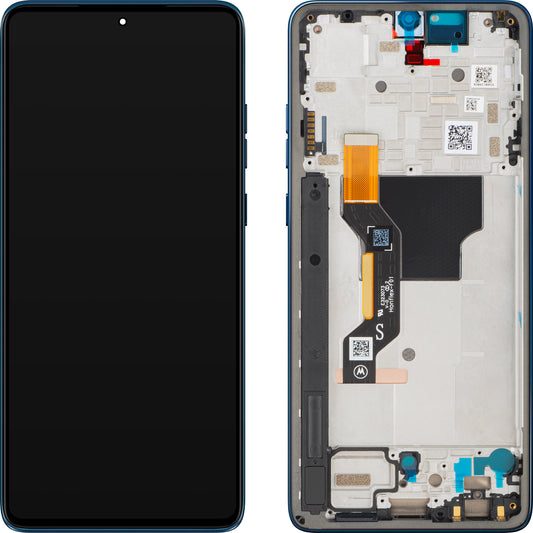 Дисплей с тъчскрийн Motorola Moto G Stylus 5G (2025), с рамка, тъмносин (Gibraltar Sea), Service Pack 5D68C29806