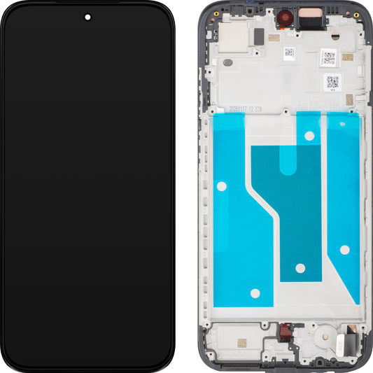 Дисплей с тъчскрийн Motorola Moto G77 / G67, с рамка, черен (Pantone Black Olive), Swap 5D68C32013