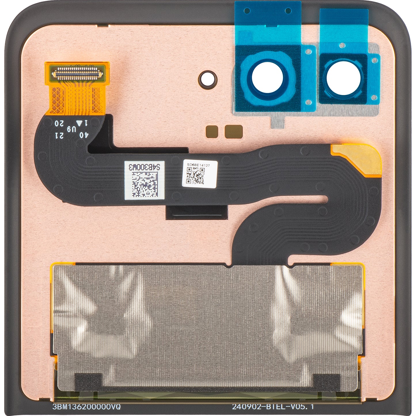 Display с Touchscreen Motorola Razr 2024 / Razr 50, Sub Outer, Service Pack 5D68C24805
