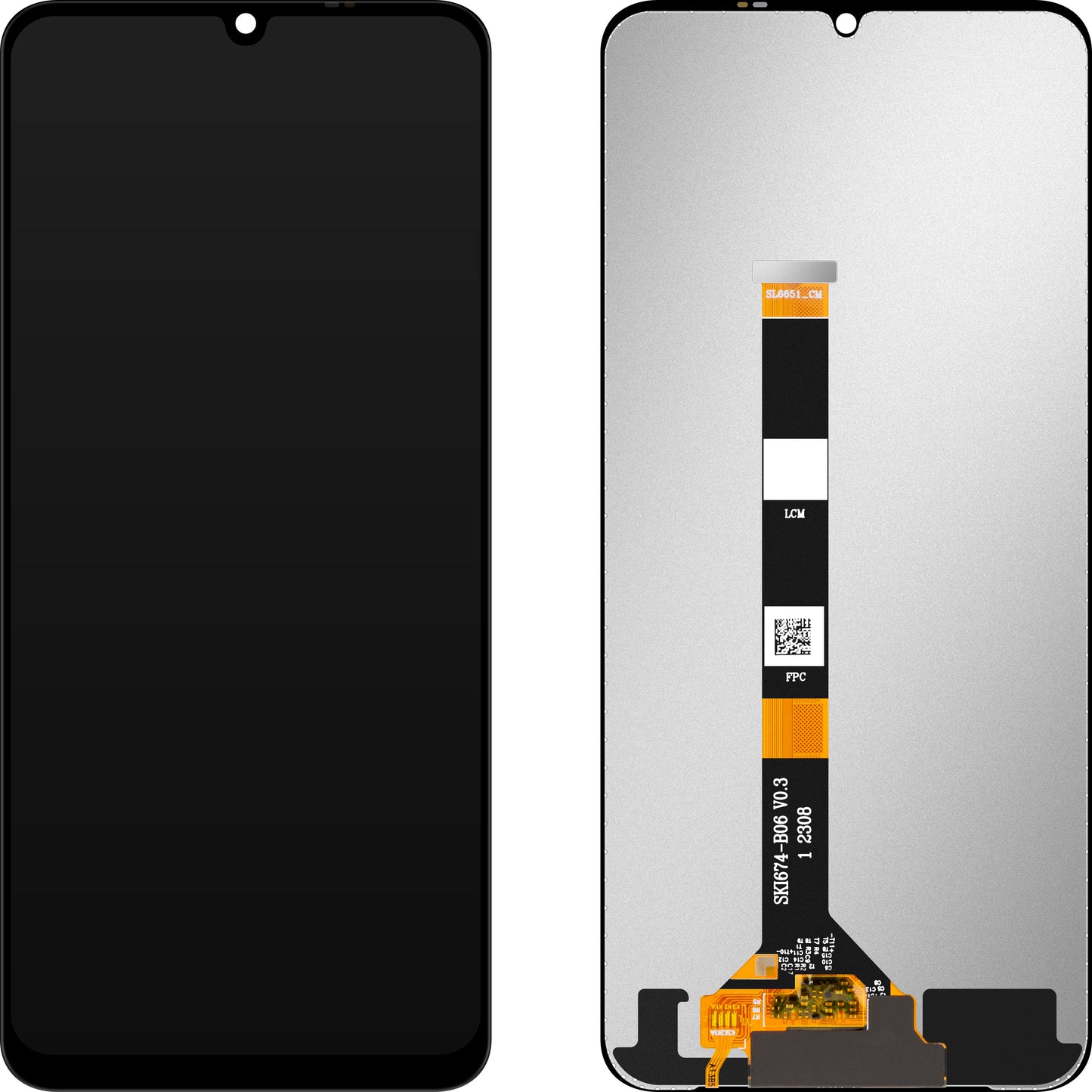 Дисплей с тъчскрийн MP, съвместим с Realme C51 / C53 / Narzo N53 / Note 50