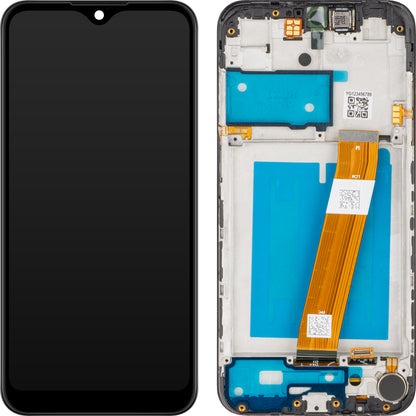 Дисплей с тъчскрийн MP съвместим с Samsung Galaxy A01 A015, с рамка, версия извън Европа, черен