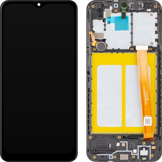 Дисплей с тъчскрийн MP съвместим с Samsung Galaxy A20e A202, с рамка, черен