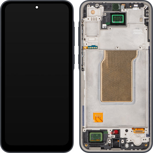 Дисплей с тъчскрийн MP съвместим с Samsung Galaxy A35 5G A356, с рамка, черен