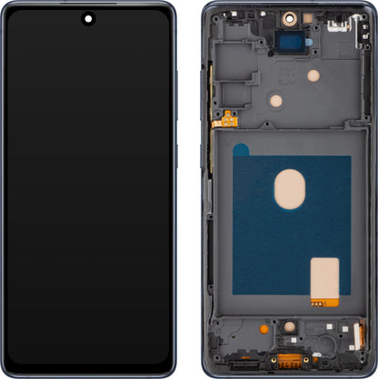 Дисплей с тъчскрийн MP съвместим с Samsung Galaxy S20 FE G780, с рамка, тъмносин.