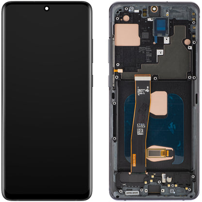 Дисплей с тъчскрийн MP съвместим с Samsung Galaxy S20 Ultra G988, с рамка, OLED версия, черен