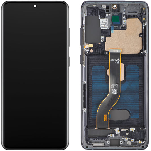 Дисплей с тъчскрийн MP съвместим с Samsung Galaxy S20+ G985, с рамка, OLED версия, черен