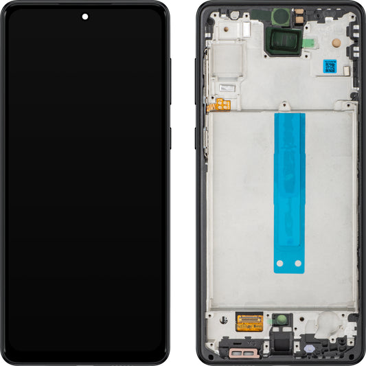 Дисплей с тъчскрийн MP съвместим с Samsung Galaxy A73 5G A736, с рамка, черен