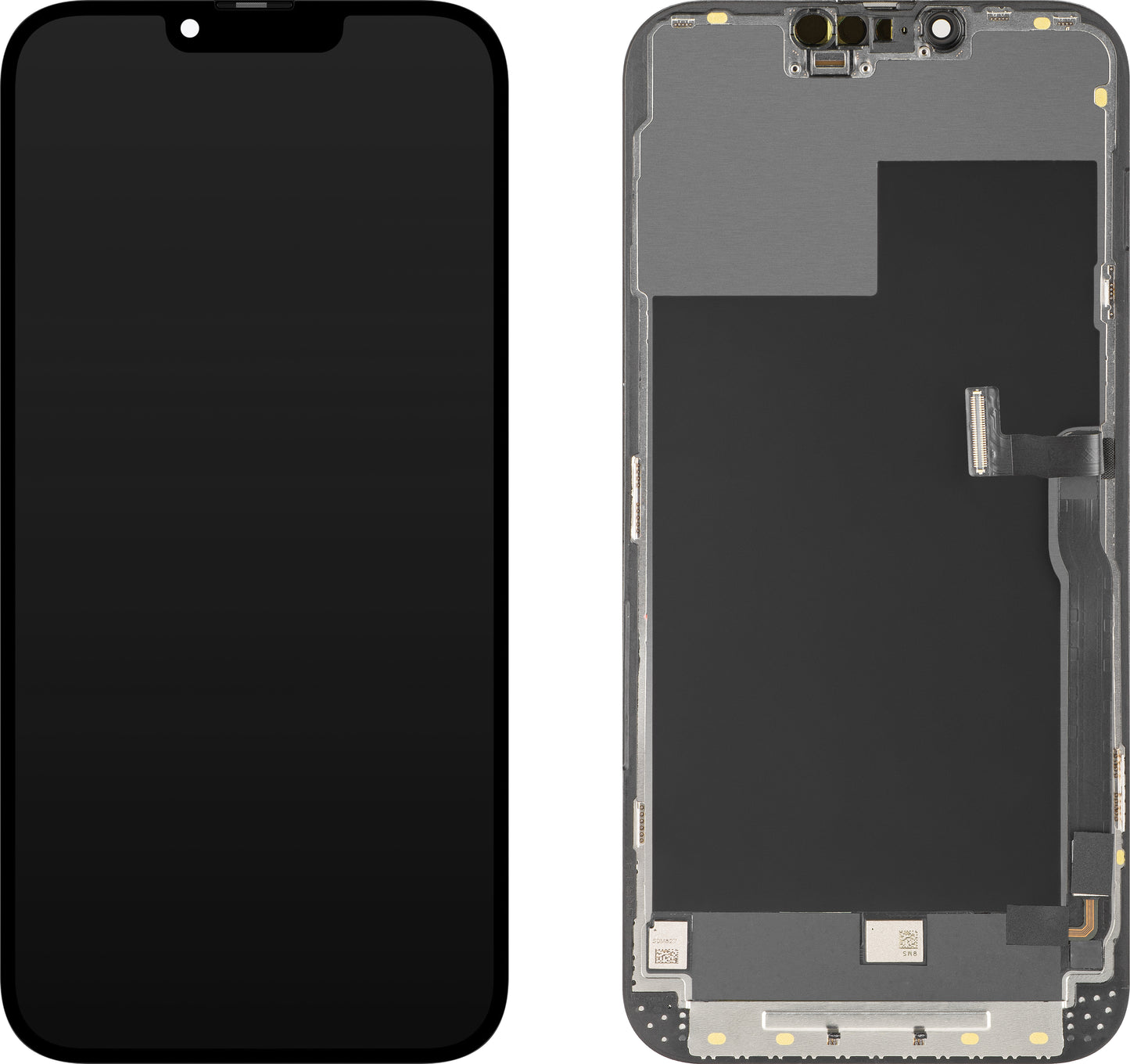 Дисплей с тъчскрийн MP, съвместим с Apple iPhone 13 Pro Max, с рамка, OLED FHD версия за диагностика, черен