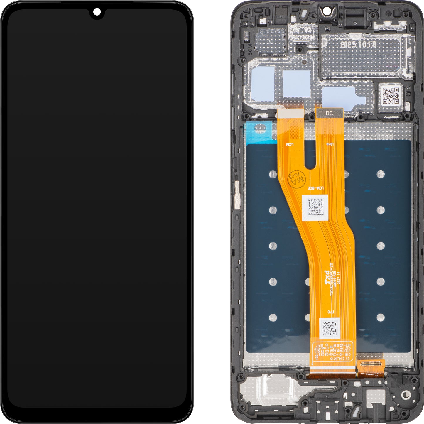 Дисплей с MP сензорен екран, съвместим с Honor X5c / X5c Plus, с рамка, черен