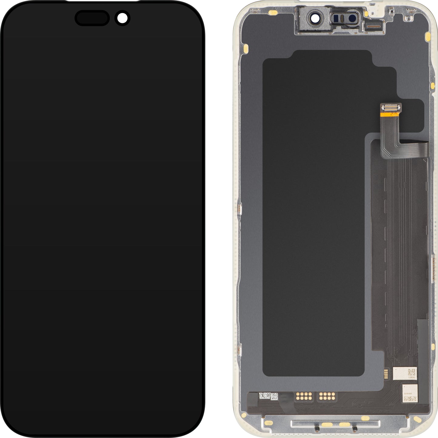 Дисплей с MP сензорен екран, съвместим с Apple iPhone 17 Pro Max, с рамка, версия Soft OLED FHD IC Movable, черен