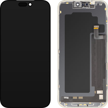 Дисплей с MP сензорен екран, съвместим с Apple iPhone 17 Pro Max, с рамка, версия Soft OLED FHD IC Movable, черен