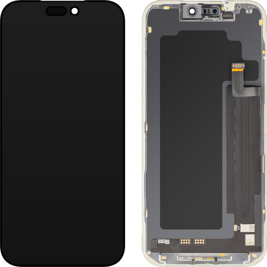 Дисплей с MP сензорен екран, съвместим с Apple iPhone 17 Pro Max, с рамка, софтуерна версия OLED FHD Diagnostic, черен