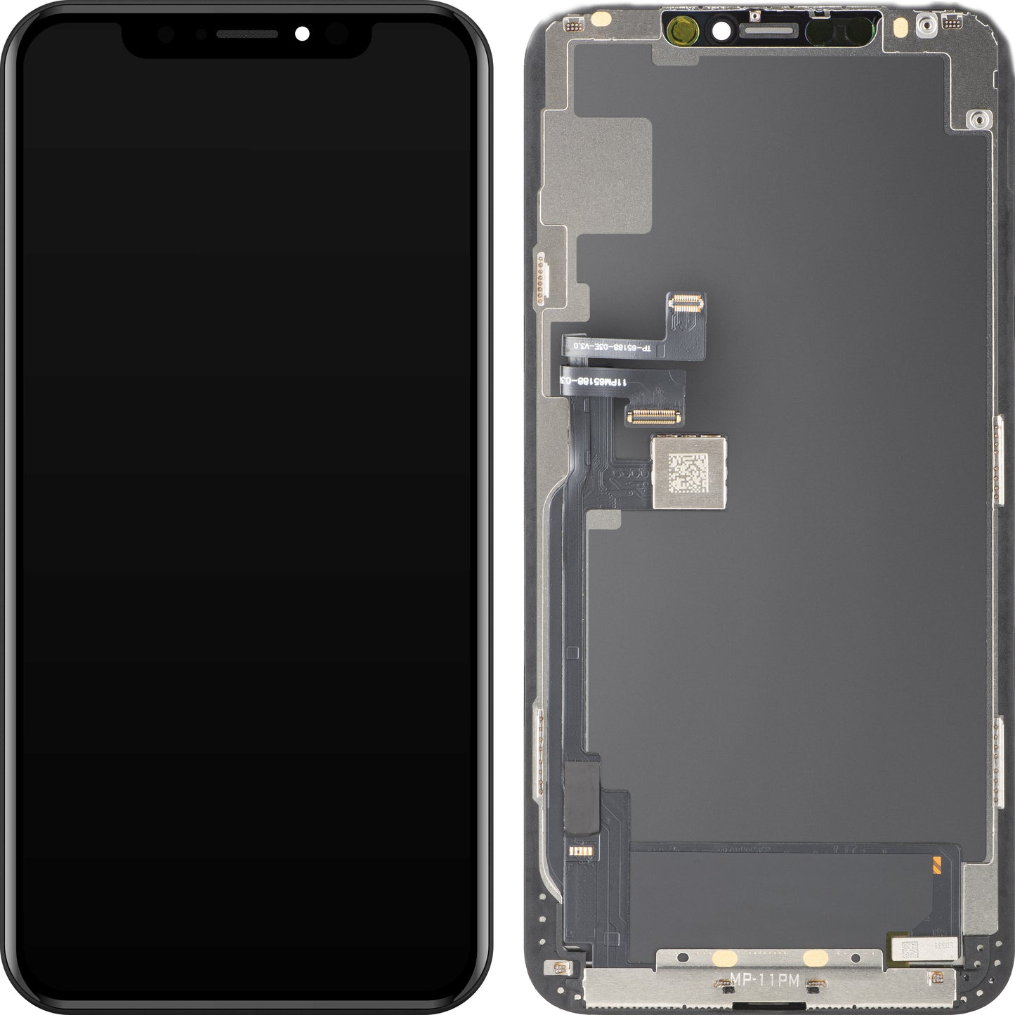 Дисплей с тъчскрийн MP съвместим с Apple iPhone 11 Pro Max, с рамка, версия OLED FHD IC Movable, черен