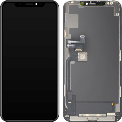 Дисплей с тъчскрийн MP съвместим с Apple iPhone 11 Pro Max, с рамка, версия OLED FHD IC Movable, черен