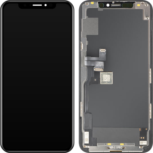 Дисплей с тъчскрийн MP съвместим с Apple iPhone 11 Pro, с рамка, версия OLED FHD IC Movable, черен