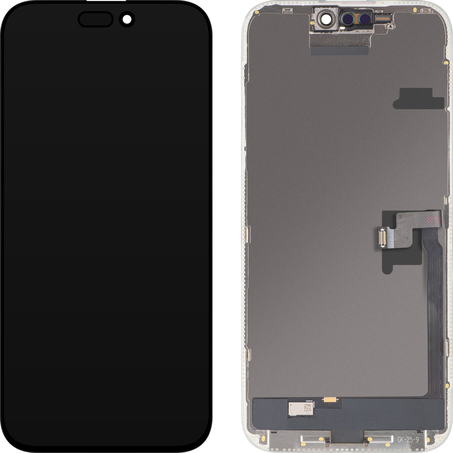 Дисплей с тъчскрийн MP съвместим с Apple iPhone 16 Pro Max, с рамка, версия OLED FHD IC Movable, черен, Swap