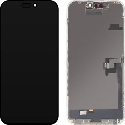 Дисплей с тъчскрийн MP съвместим с Apple iPhone 16 Pro Max, с рамка, версия OLED FHD IC Movable, черен, Swap