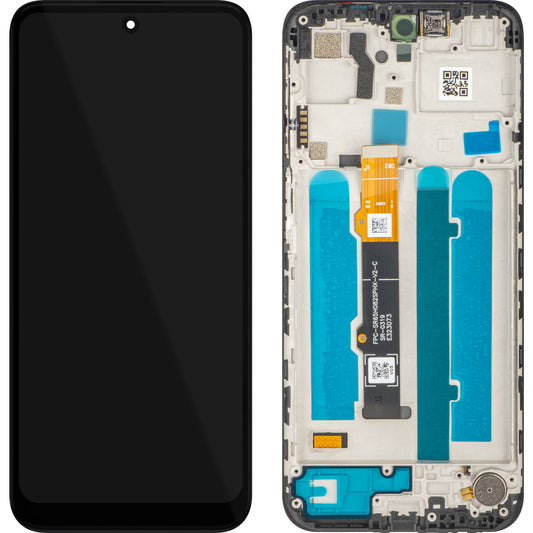 Дисплей с тъчскрийн MP съвместим с Motorola Moto G41, с рамка, черен