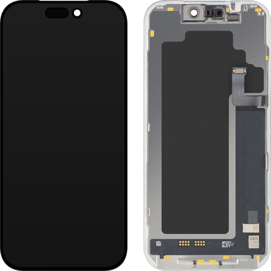 Дисплей с MP сензорен екран, съвместим с Apple iPhone 17 Pro, с рамка, софтуерна версия OLED FHD 120Hz диагностичен, черен