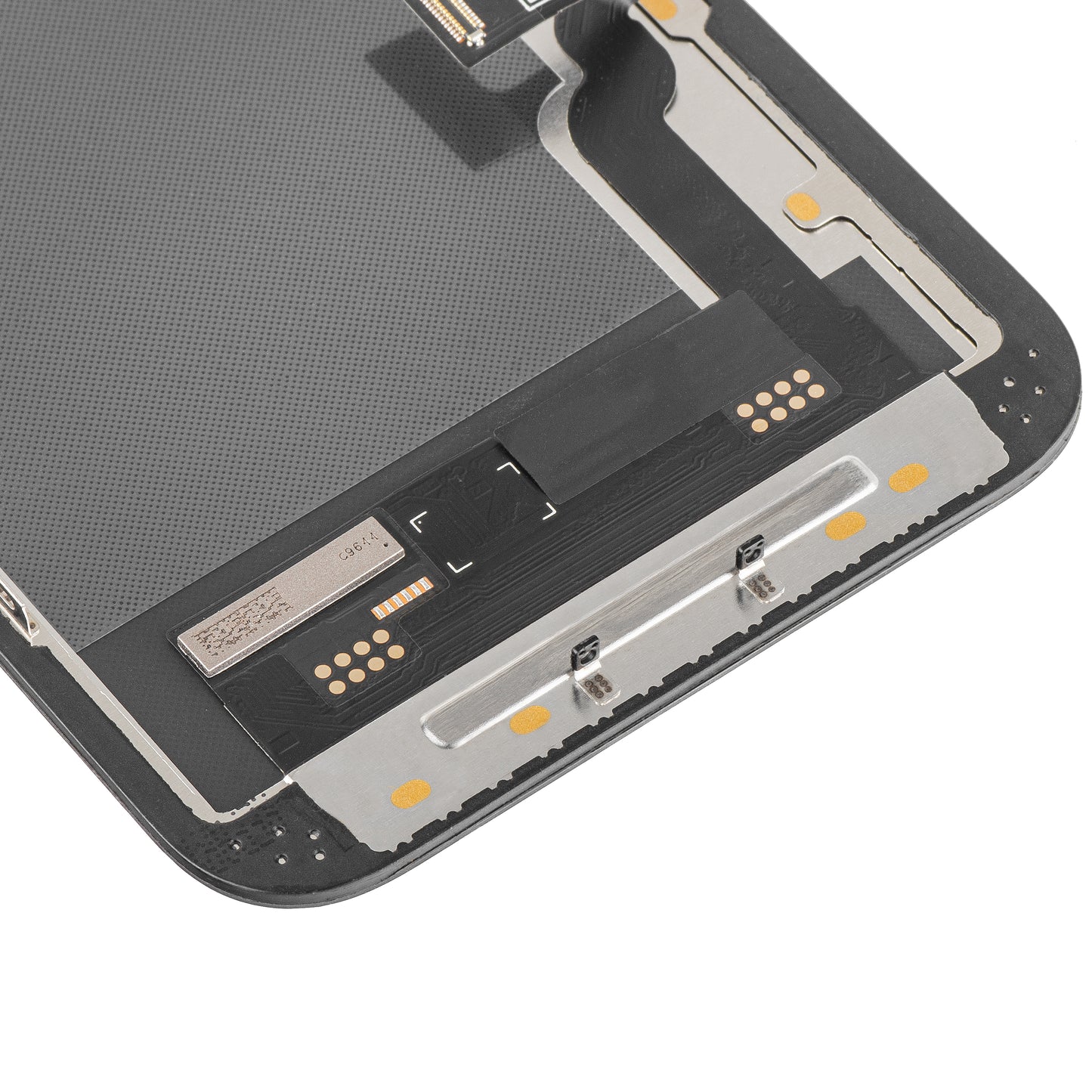 Дисплей с тъчскрийн MP, съвместим с Apple iPhone 13, с рамка, версия Soft OLED IC Movable FHD, черен