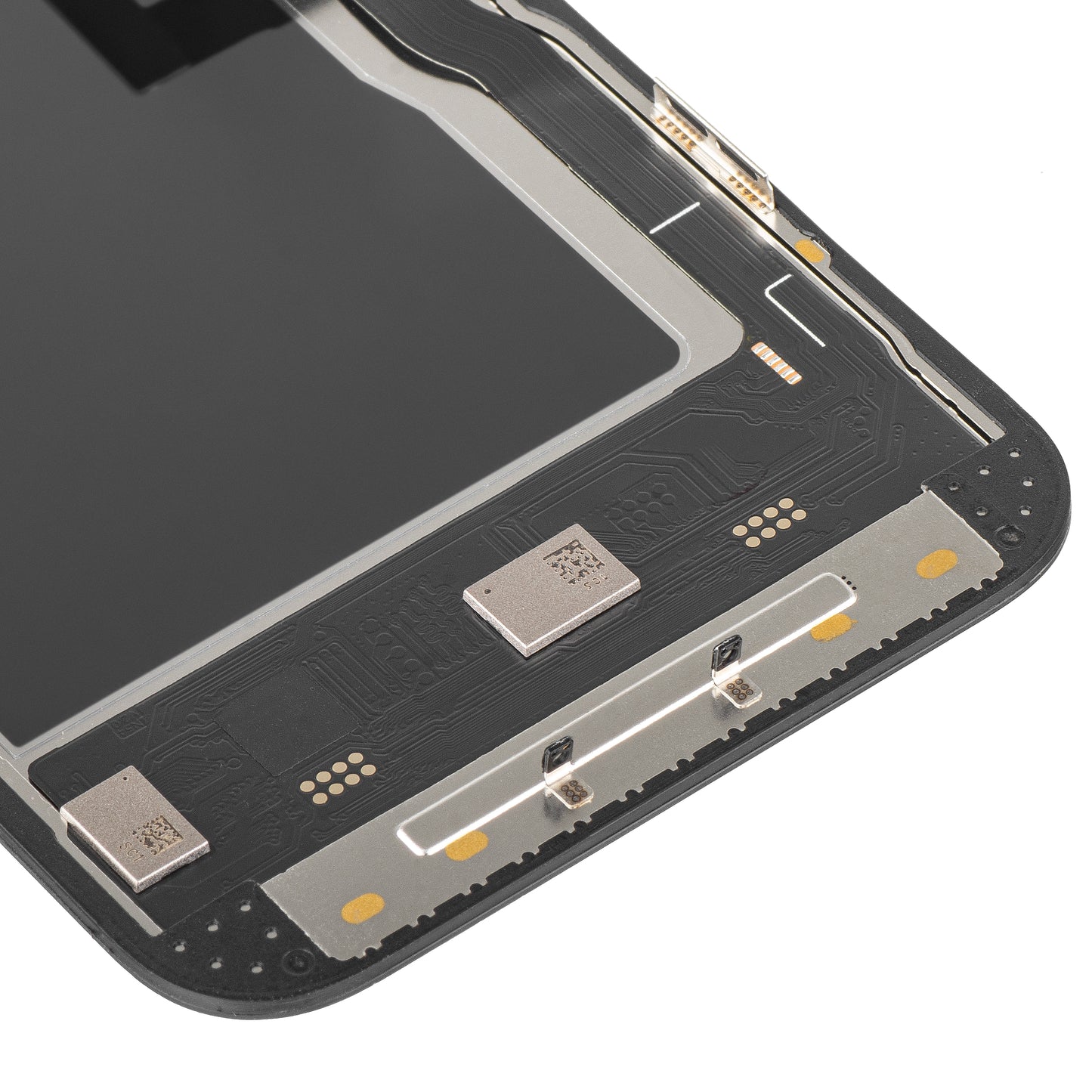 Дисплей с тъчскрийн MP, съвместим с Apple iPhone 13 Pro, с рамка, версия Soft OLED IC Movable 120Hz FHD, черен