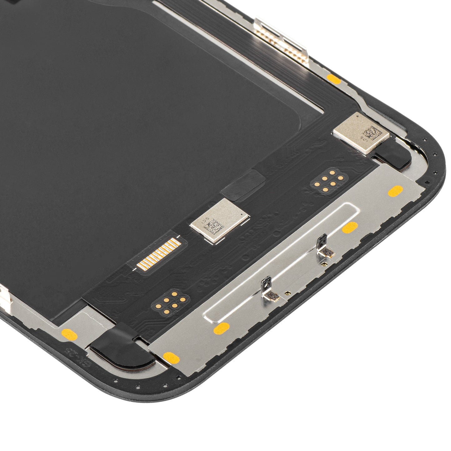 Дисплей с тъчскрийн MP, съвместим с Apple iPhone 12 Pro Max, с рамка, версия Soft OLED IC Movable FHD, черен