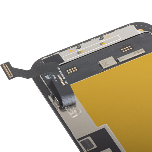 Дисплей с тъчскрийн MP, съвместим с Apple iPhone 15 Plus, с рамка, версия Soft OLED FHD IC Movable, черен