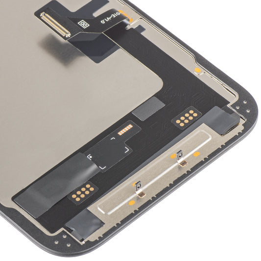 Дисплей с тъчскрийн MP, съвместим с Apple iPhone 16e, с рамка, версия Soft OLED FHD 120Hz IC Movable, черен