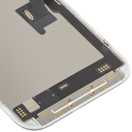 Дисплей с тъчскрийн MP, съвместим с Apple iPhone 16 Pro, с рамка, версия Soft OLED FHD 120Hz IC Movable, черен