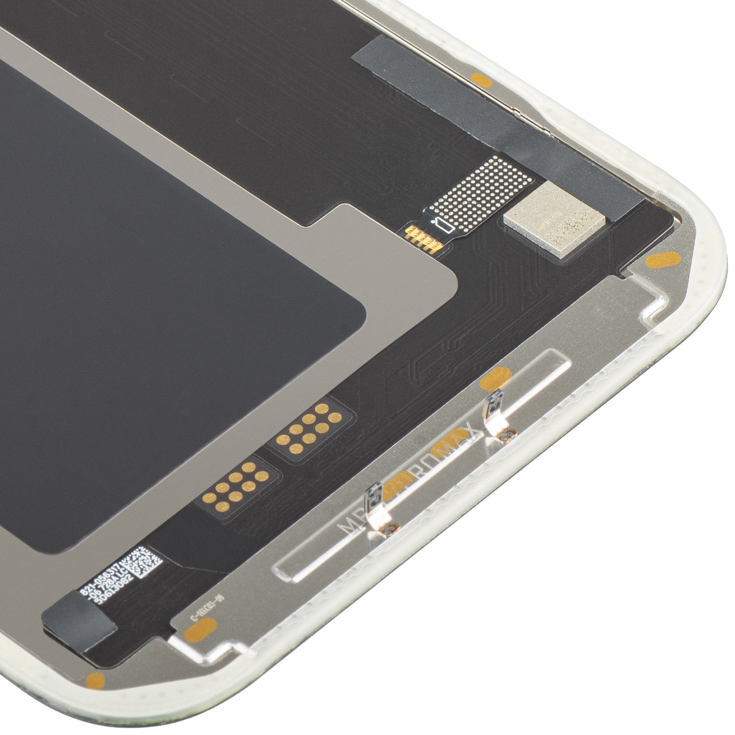 Дисплей с MP сензорен екран, съвместим с Apple iPhone 17 Pro Max, с рамка, версия Soft OLED FHD IC Movable, черен